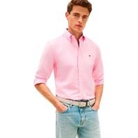 тениска,мъжки,тениски,дамски,тениски,tommy,hilfiger,linen,blend,solid,long,sleeve,t,shirt,pink,(classic,pink)