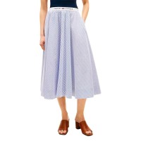 пола,дамски,поли,и,рокли,tommy,hilfiger,poplin,branded,midi,skirt,blue,(misty,lazuli,blue,stripe)