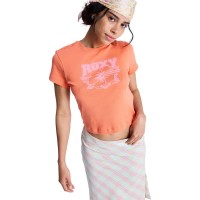 фланелка,с,къс,ръкав,дамски,топове,roxy,beach,love,short,sleeve,top,orange,(camellia)