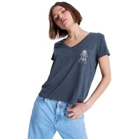 тениска,мъжки,тениски,дамски,тениски,roxy,laguna,green,short,sleeve,v,neck,t,shirt,blue,(anthracite)