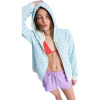 блуза,дамски,блузи,roxy,perfect,stripe,full,zip,sweatshirt,blue,(tanager,turquoise,small,stripe)