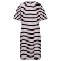 рокля,дамски,поли,и,рокли,trespass,elayna,short,sleeve,dress,grey,(black,stripe)