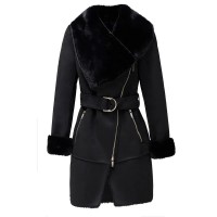 палто,мъжки,якета,salsa,jeans,shearling,coat,refurbished,black,(black)