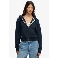 блуза,дамски,блузи,superdry,essential,logo,cropped,full,zip,sweatshirt,blue,(eclipse,navy)