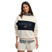 блуза,дамски,блузи,superdry,athletic,essential,flag,embroidered,relaxed,crew,sweatshirt,white,(desert,bone,off,white)