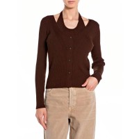 блуза,мъжки,пуловери,дамски,пуловери,replay,dk4218.000.g24020,sweater,brown,(coffe)