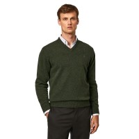 блуза,мъжки,пуловери,дамски,пуловери,hackett,lambswool,v,neck,sweater,green,(peat)