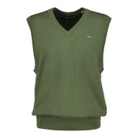 елек,мъжки,пуловери,дамски,пуловери,gant,classic,knitted,vest,green,(dry,herb,green)