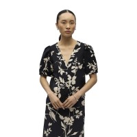 дамски,блузи,object,jacira,short,sleeve,blouse,black,(black,sandshell,simple,flower)