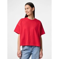 тениска,мъжки,тениски,дамски,тениски,pieces,chilli,summer,2,4,loose,short,sleeve,t,shirt,red,(poppy,red)