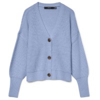 жилетка,мъжки,пуловери,дамски,пуловери,vero,moda,lea,cuff,cardigan,blue,(brunnera,blue)