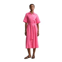 рокля,дамски,поли,и,рокли,gant,4503495,linen,short,sleeve,long,dress,pink,(bright,fuschia)