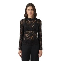 дамски,блузи,yas,lacey,lace,top,long,sleeve,blouse,black,(black)