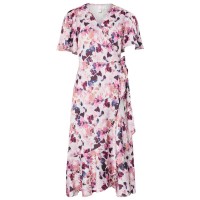 рокля,дамски,поли,и,рокли,yas,thea,2,4,wrap,short,sleeve,midi,dress,multicolor,(pristine,lynn)