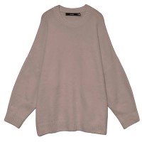 блуза,мъжки,пуловери,дамски,пуловери,vero,moda,curve,boom,o,neck,sweater,brown,(moon,rock,melange)