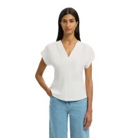 тениска,мъжки,тениски,дамски,тениски,selected,tenny,gathered,short,sleeve,v,neck,t,shirt,white,(snow,white)