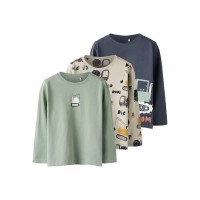 тениска,мъжки,тениски,дамски,тениски,name,it,niko,long,sleeve,t,shirt,3,units,multicolor,(green,bay,silver,lining,india,ink,green,bay)