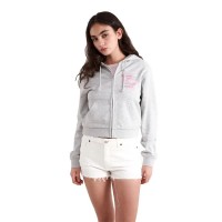 блуза,дамски,блузи,balmohk,30000503,crop,full,zip,sweatshirt,grey,(light,grey,melange)