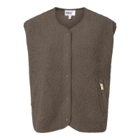 потник,дамски,жилетки,pieces,katty,teddy,vest,brown,grey,(morel)