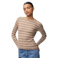блуза,мъжки,пуловери,дамски,пуловери,pieces,mira,new,o,neck,knit,sweater,beige,(greige,birch,narrow)