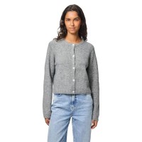 жилетка,дамски,пуловери,дамски,плетени,дрехи,pieces,silly,o,neck,knit,cardigan,grey,(medium,grey,melange)