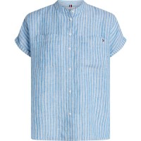 риза,с,къс,ръкав,дамски,ризи,мъжки,ризи,tommy,hilfiger,ww0ww44715,short,sleeve,shirt,blue,(multiple,stp,blue,spell)