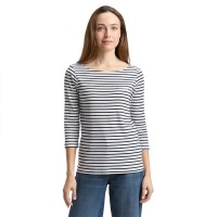 тениска,мъжки,тениски,дамски,тениски,tom,tailor,1050415,3,4,sleeve,t,shirt,white,(offwhite,navy,blue,stripe)