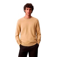блуза,мъжки,пуловери,дамски,пуловери,calvin,klein,supima,sweater,brown,(pyramid,gold)