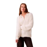 дънки,дамски,блузи,с,яка,мъжки,блузи,с,яка,calvin,klein,jeans,soft,relaxed,fit,long,sleeve,polo,white,(tofu)