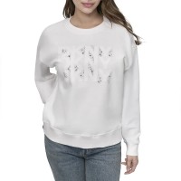блуза,дамски,блузи,dkny,flocking,rhines,sweatshirt,white,(ivory,white)