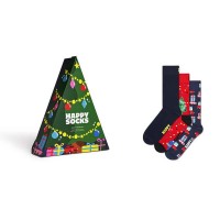 чорапи,мъжки,чорапи,дамски,чорапи,happy,socks,holiday,tree,gift,set,crew,socks,3,pairs,multicolor,(multicolor)