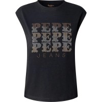 тениска,мъжки,тениски,дамски,тениски,pepe,jeans,lujan,sleeveless,t,shirt,black,(black)