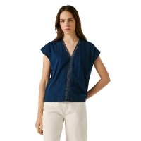 тениска,мъжки,тениски,дамски,тениски,pepe,jeans,mila,short,sleeve,t,shirt,blue,(deep,sea,blue)
