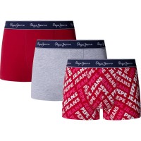 боксерки,мъжко,бельо,pepe,jeans,pmu100004,trunk,boxers,3,units,multicolor,(royal,red)