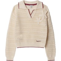 блуза,мъжки,пуловери,дамски,пуловери,pepe,jeans,faith,v,neck,sweater,beige,(mousse,white)