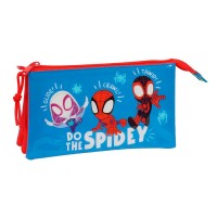 канцеларски,принадлежности,safta,spidey,22x12x3,cm,triple,pencil,case,blue,(multicolor)