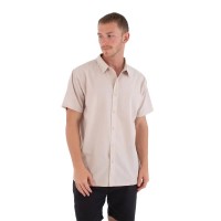риза,с,къс,ръкав,дамски,ризи,мъжки,ризи,hurley,low,tide,short,sleeve,shirt,beige,(bone)