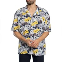 риза,с,къс,ръкав,дамски,ризи,мъжки,ризи,hugo,beach,relaxed,short,sleeve,shirt,multicolor,(open,yellow)