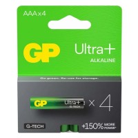 батерии,gp,batteries,ultra,plus,1.5v,lr03,aaa,alkaline,batteries,4,units,clear,(black,green)