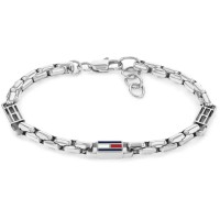 бижутерия,tommy,hilfiger,3d,flag,metal,bracelet,silver,(silver)