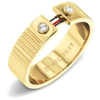 бижутерия,tommy,hilfiger,stripes,ring,golden,(gold,white,crystals)