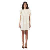 рокля,дамски,поли,и,рокли,yas,lura,short,sleeve,dress,beige,(pristine)