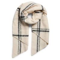 шал,ръкавици,шапки,и,шалове,pieces,pyron,scarf,beige,(whitecap,gray,black)