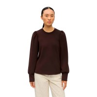 блуза,дамски,блузи,object,andrea,o,neck,sweatshirt,brown,(seal,brown)
