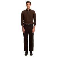 блуза,мъжки,пуловери,дамски,пуловери,selected,berg,knit,high,neck,sweater,brown,(delicioso,melange)