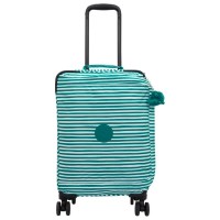 куфари,kipling,spontaneous,s,print,37.5l,trolley,bag,green,(parasol,stripes)