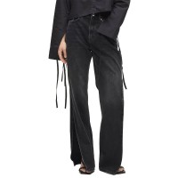 дънки,мъжки,панталони,дамски,панталони,karl,lagerfeld,jeans,b1w10072,split,high,waist,jeans,black,(washed,black)