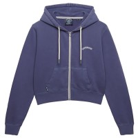 блуза,дамски,блузи,superdry,essential,logo,cropped,full,zip,sweatshirt,blue,(mariner,navy)