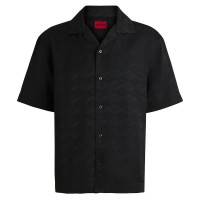 риза,с,къс,ръкав,дамски,ризи,мъжки,ризи,hugo,espino,10270151,short,sleeve,shirt,black,(black)