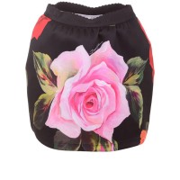 пола,дамски,поли,и,рокли,dolce,&,gabbana,roses,mini,short,skirt,black,(black,pink)